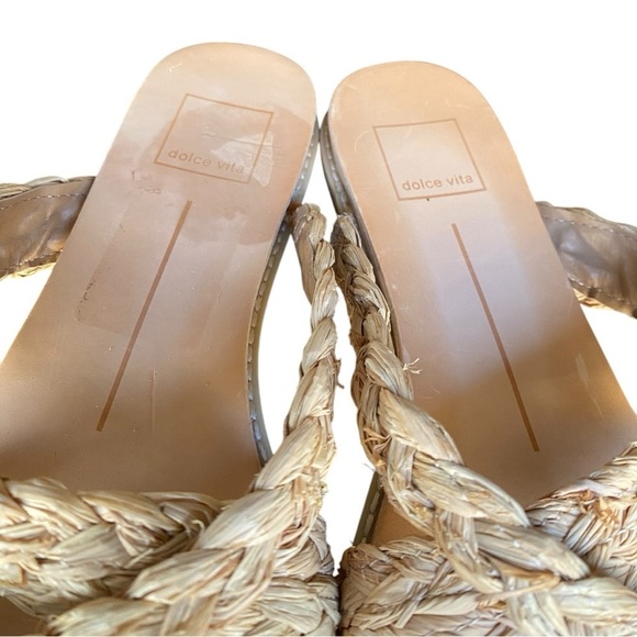 Dolce Vita Nebi Natural Raffia Sandals I Size:8.5 - Picture 6 of 10